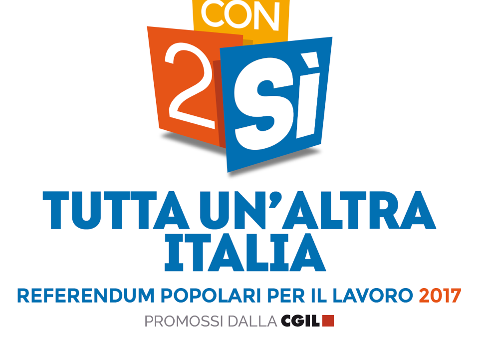 REFERENDUM: SABATO 11 FEBBRAIO COMINCIA LA CAMPAGNA REFERENDARIA