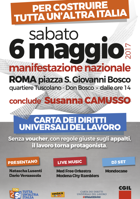 6 MAGGIO/ MANIFESTAZIONE NAZIONALE A ROMA