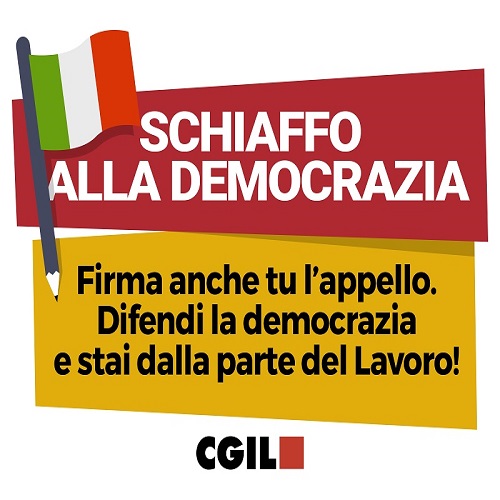 DIFENDI LA DEMOCRAZIA E STAI DALLA PARTE DEL LAVORO