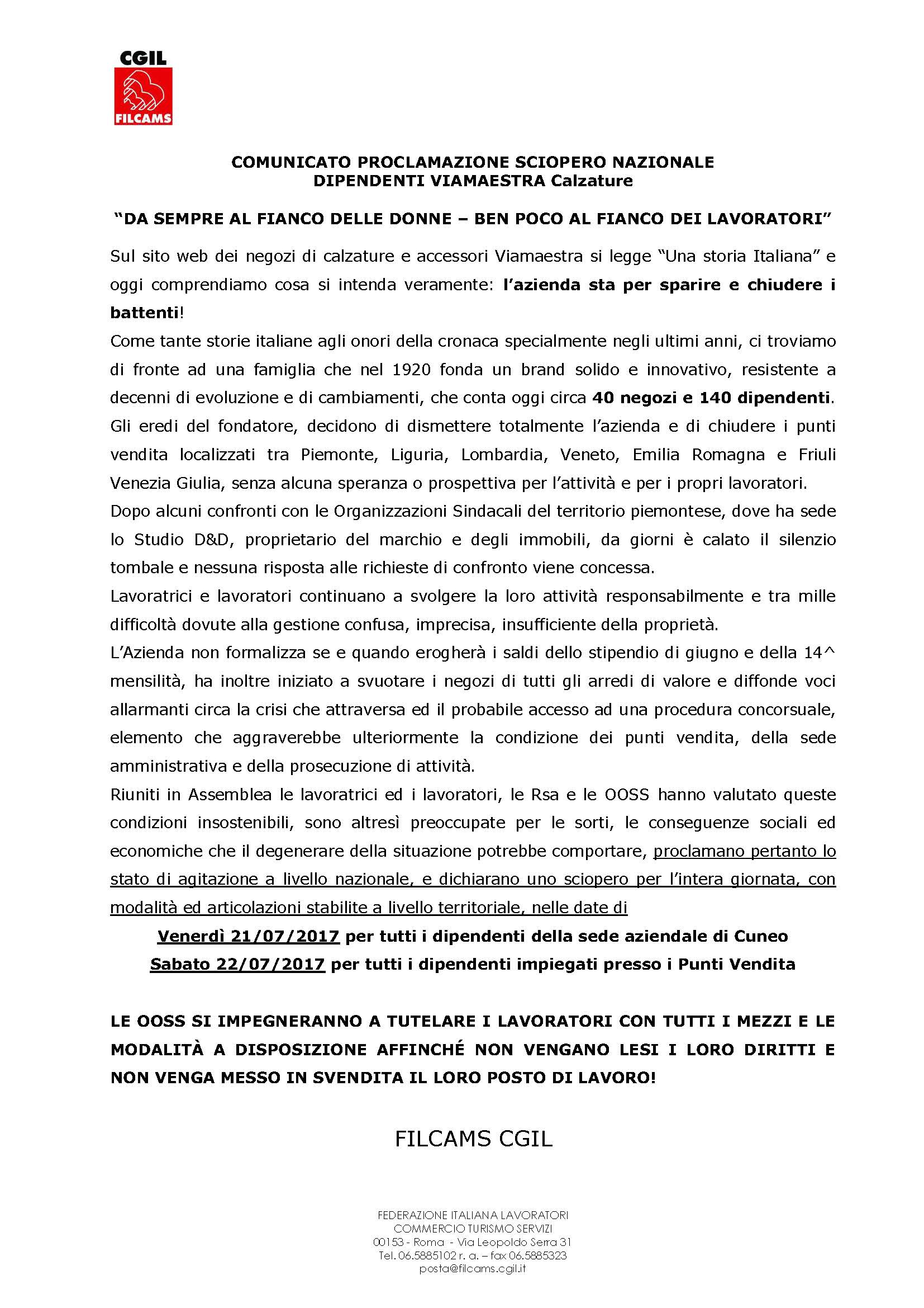200717_StudioD&D_VIAMAESTRA_COMUNICATO Sciopero