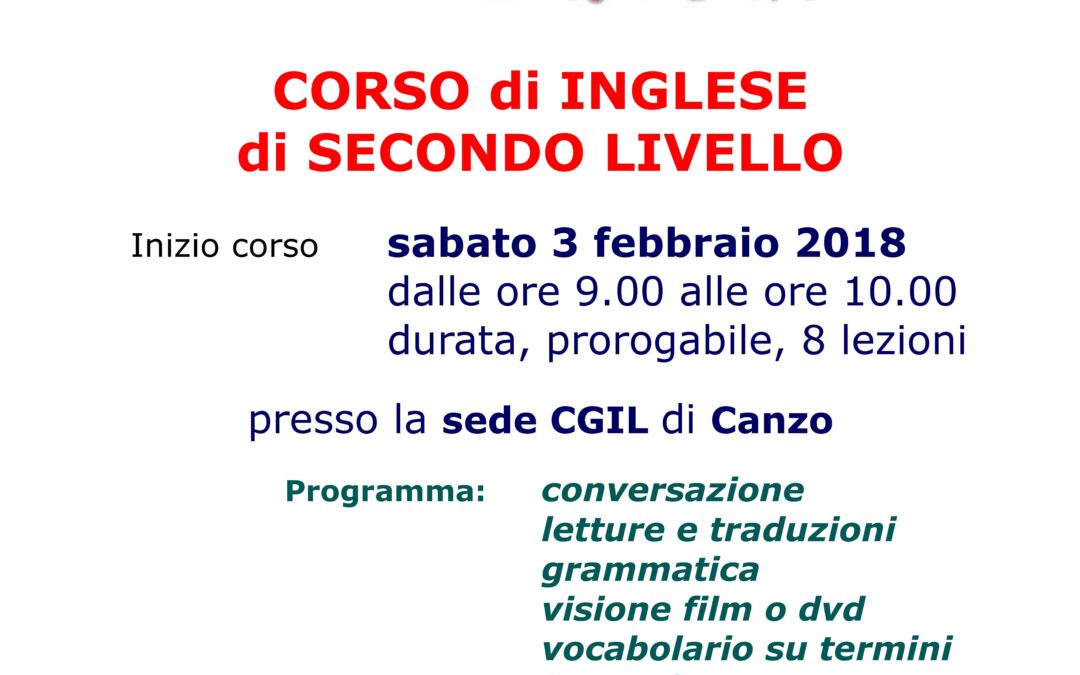 ENGLISH WE CAN – CORSO D’INGLESE DI SECONDO LIVELLO