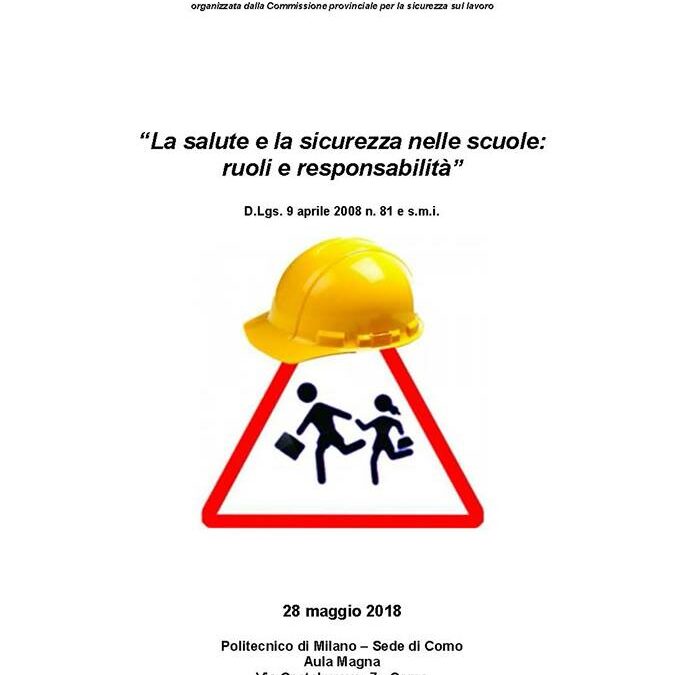 28 MAGGIO: GIORNATA DELLA SICUREZZA