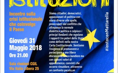 31 MAGGIO: IN DIFESA DELLE ISTITUZIONI