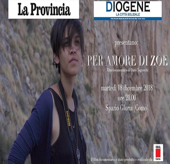 18 DICEMBRE: PER AMORE DI ZOE AL GLORIA