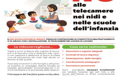 NO ALLE TELECAMERE NEI NIDI E NELLE SCUOLE DELL’INFANZIA