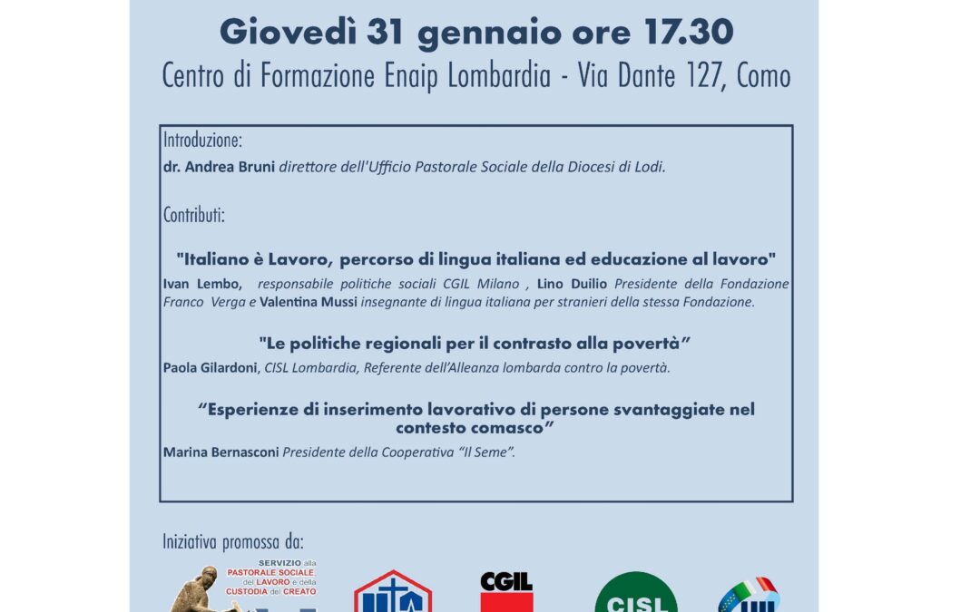 31 GENNAIO/ BUONE POLITICHE PER IL LAVORO FRAGILE