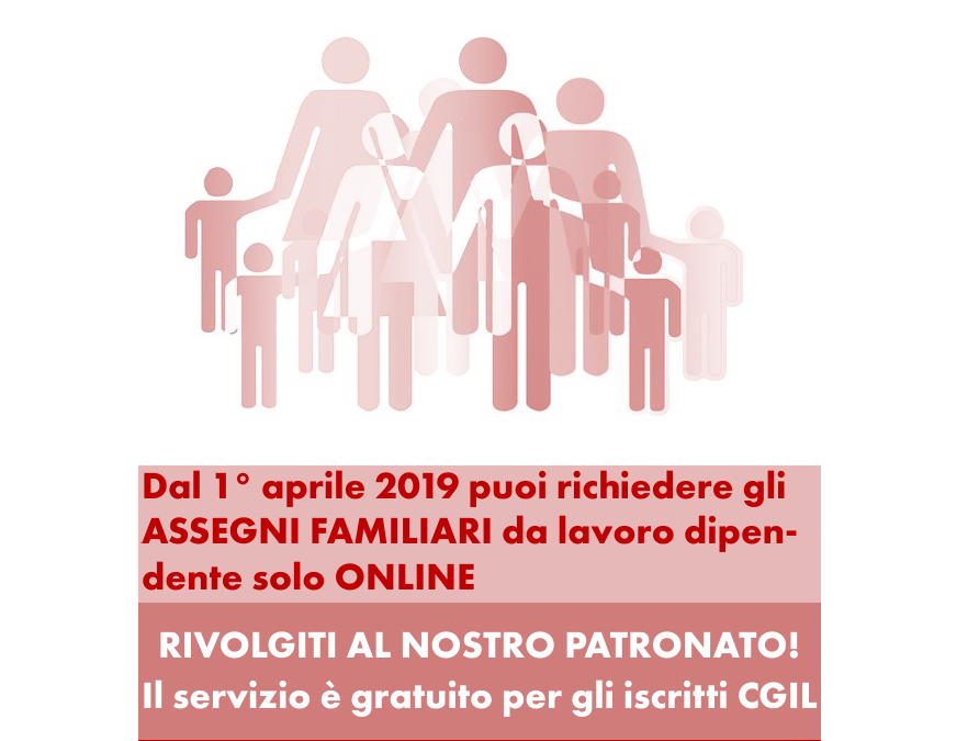 Novità ASSEGNI FAMILIARI SOLO ONLINE