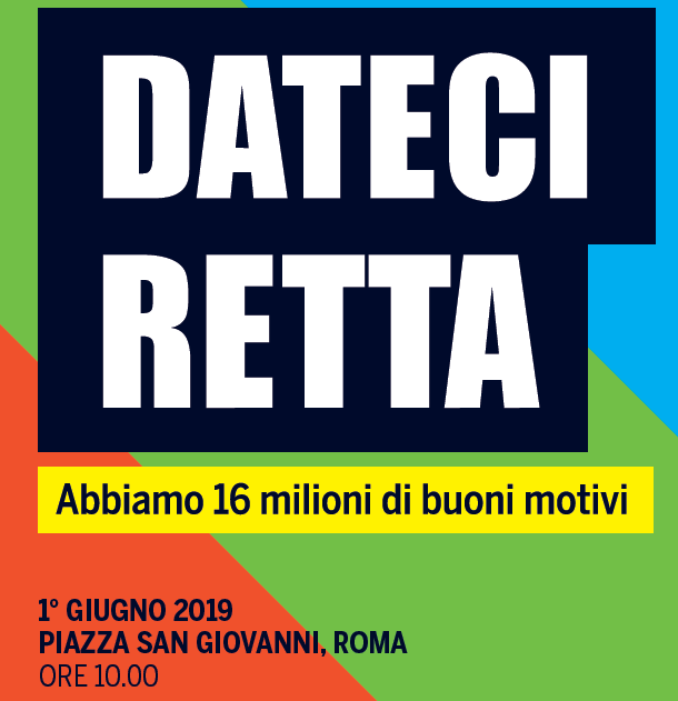 DATECI RETTA Manifestazione nazionale 1 Giugno