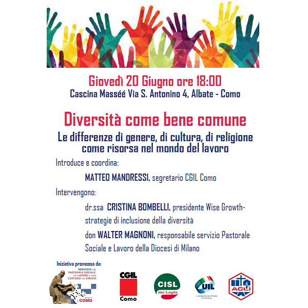 20 GIUGNO: “Diversità come bene comune”