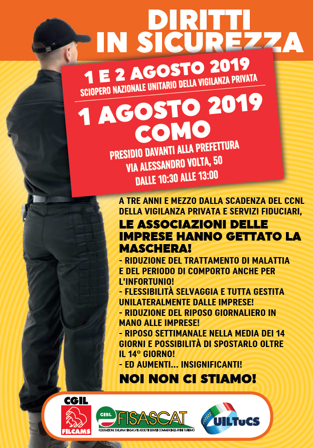 Filcams sicurezza