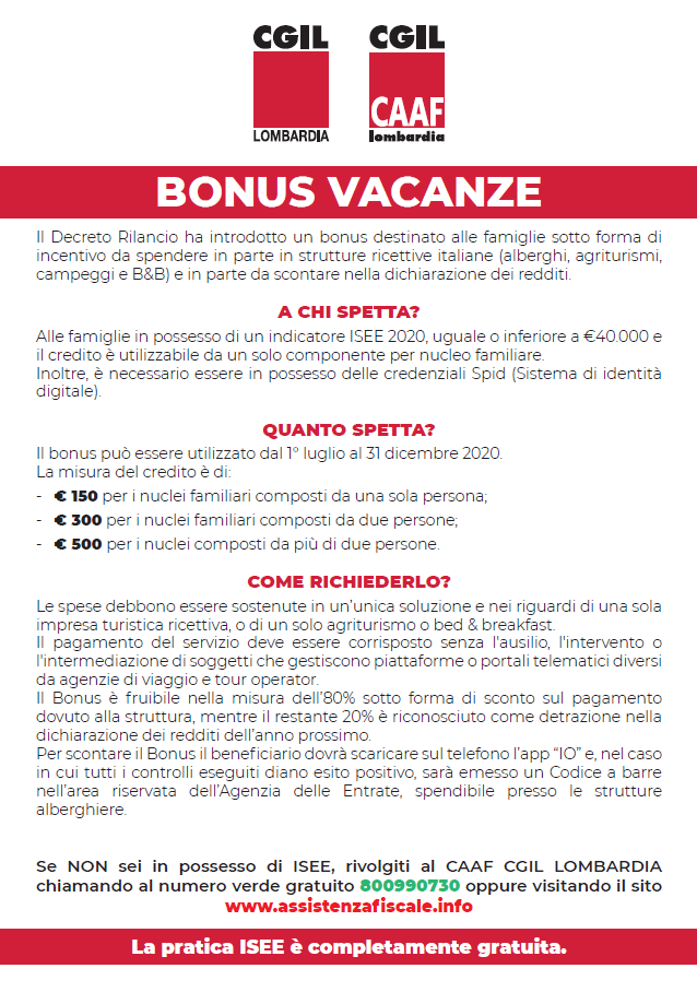 BONUS VACANZE