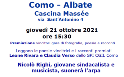 SPI CGIL COMO – FESTA DI CHIUSURA GIOCHI PROVINCIALI di LIBERETA’ edizione 2021