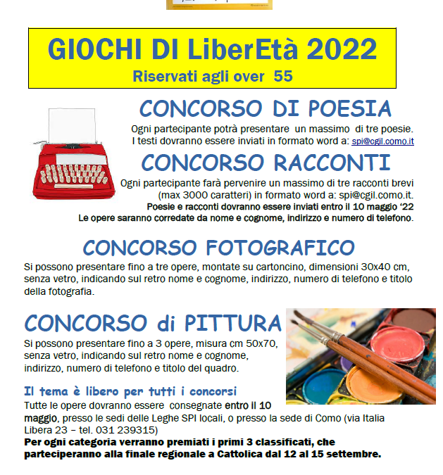 SPI CGIL COMO – Giochi di Liberetà 2022