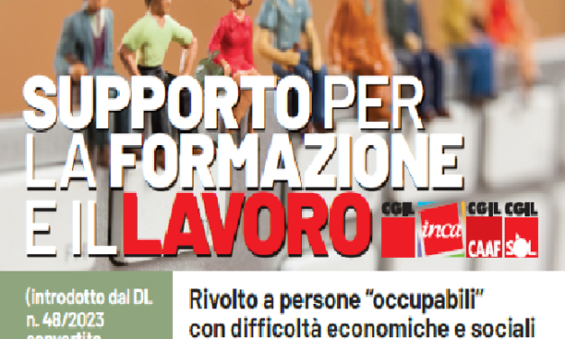 SUPPORTO PER LA FORMAZIONE E IL LAVORO