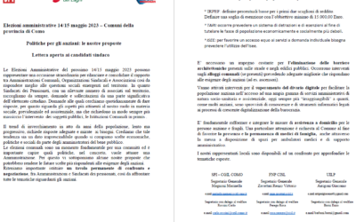 lettera unitaria ai candidati sindaci dei comuni delle provincia che andranno al voto domenica e lunedì prossimo