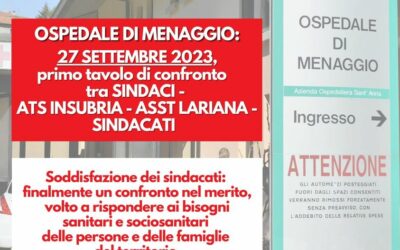 Ospedale di Menaggio, tavolo di confronto