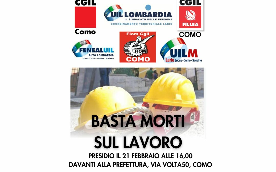 BASTA MORTI SUL LAVORO