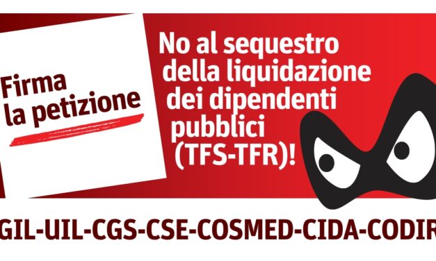 Petizione on line sulla liquidazione del TFS-TFR