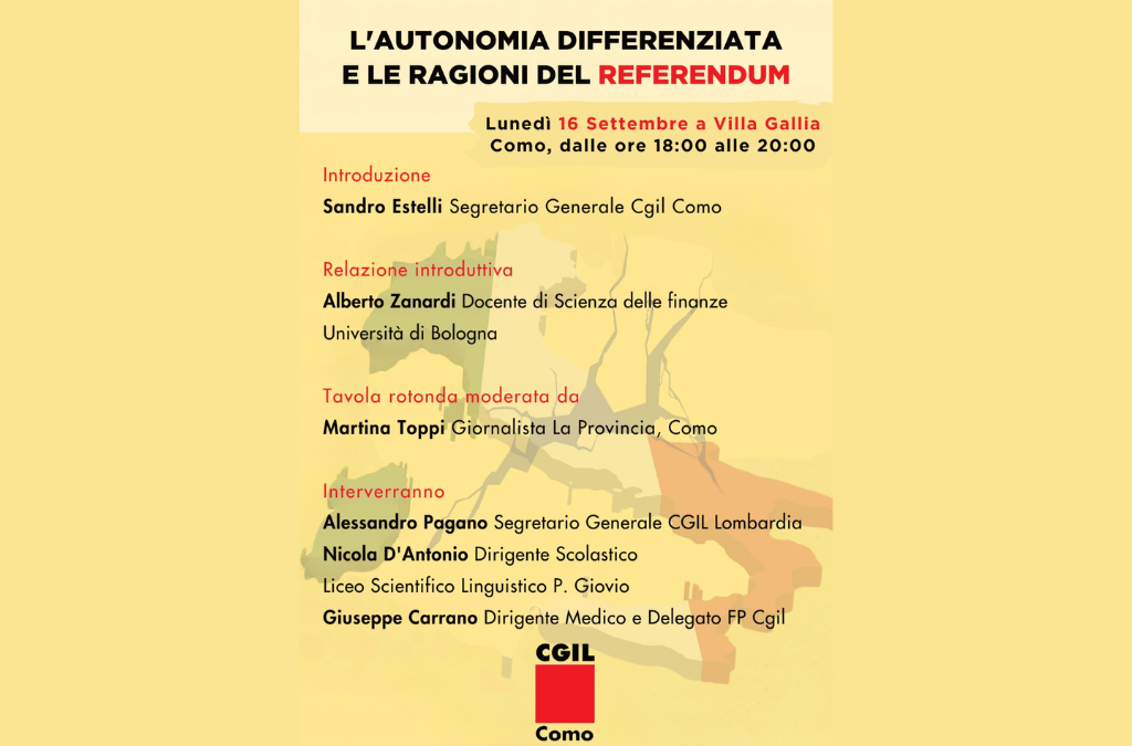 L’autonomia differenziata e le ragioni del referendum