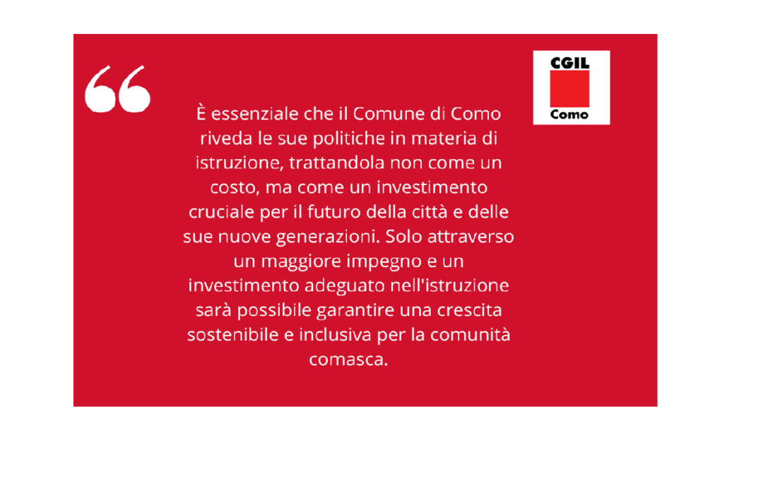 Comune di Como sotto la media regionale per spese in istruzione