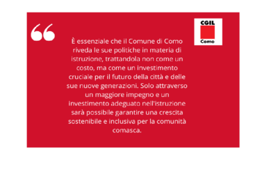 Comune di Como sotto la media regionale per spese in istruzione