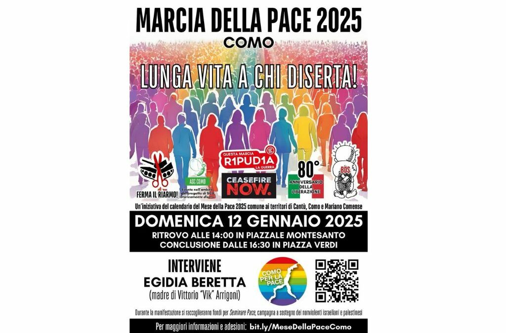 Marcia della Pace a Como il 12 gennaio 2025