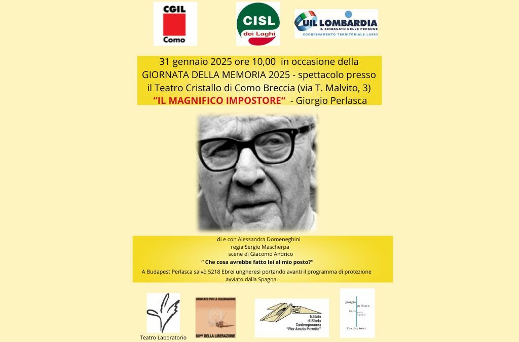 Giornata della memoria 2025  – spettacolo teatrale “Il Magnifico Impostore”