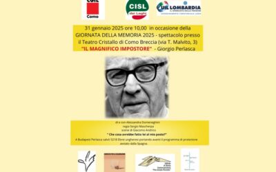 Giornata della memoria 2025  – spettacolo teatrale “Il Magnifico Impostore”