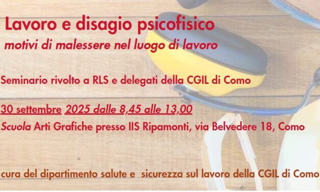 30 settembre assemblea degli RLS CGIL Como