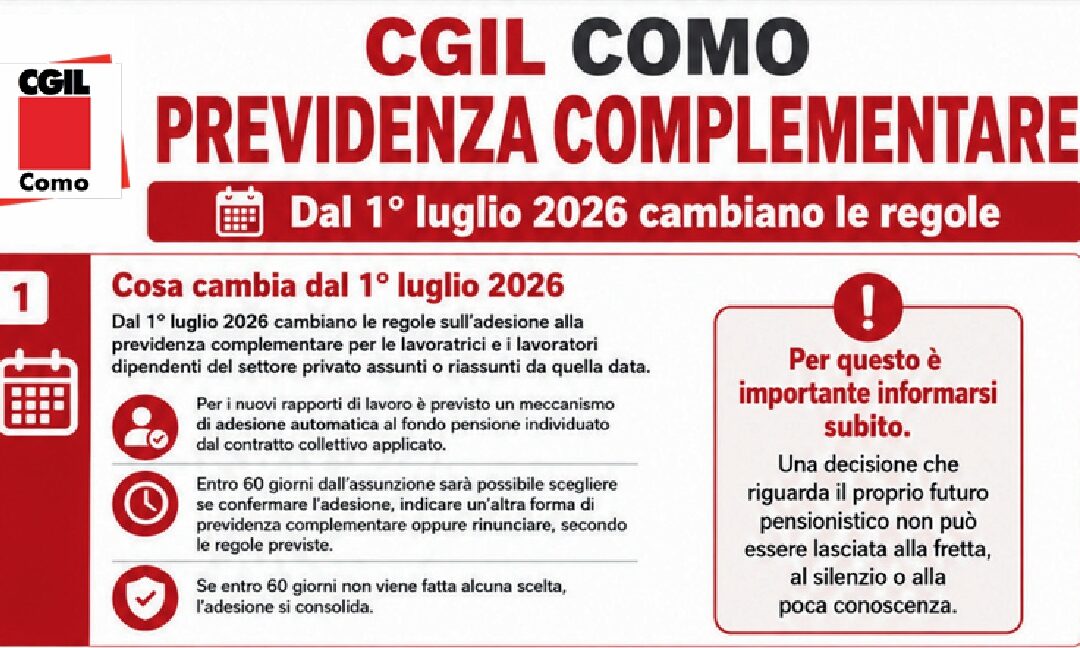 Previdenza complementare, dal 1° luglio cambiano le regole